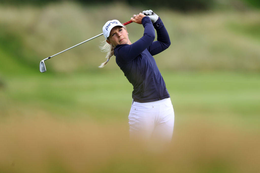 Lindsey Weaver in round three of the AIG Women